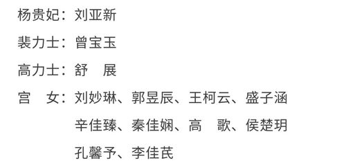 贵妃醉酒演员表