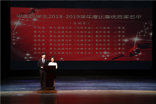 7、主持人宣布毕业班学生2018-2019学年度比赛优胜奖名单