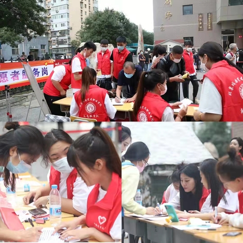 4.志愿者认真登记行李存放