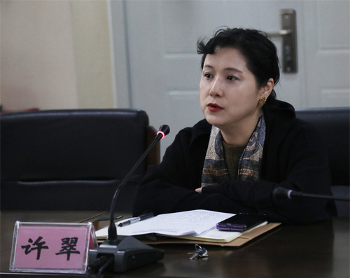 副院长许翠介绍工作